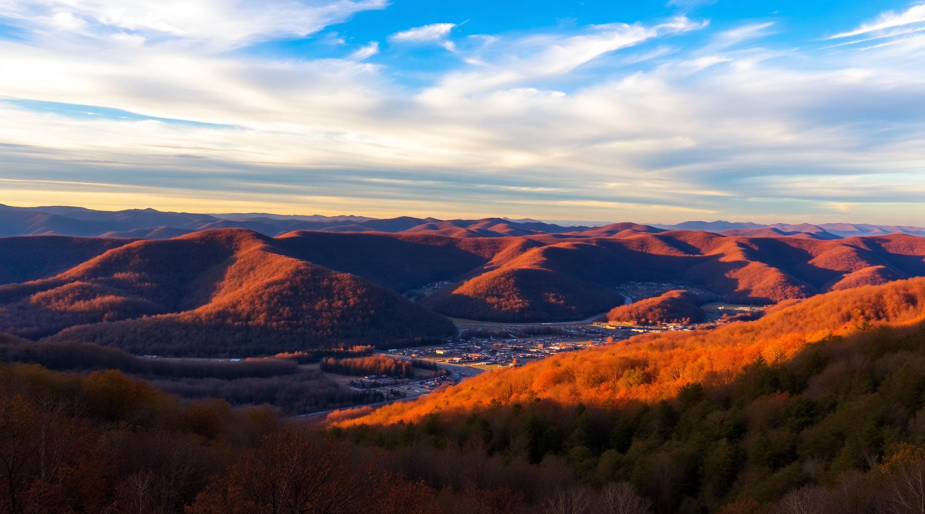 West Virginia Northern Panhandle at golden hour